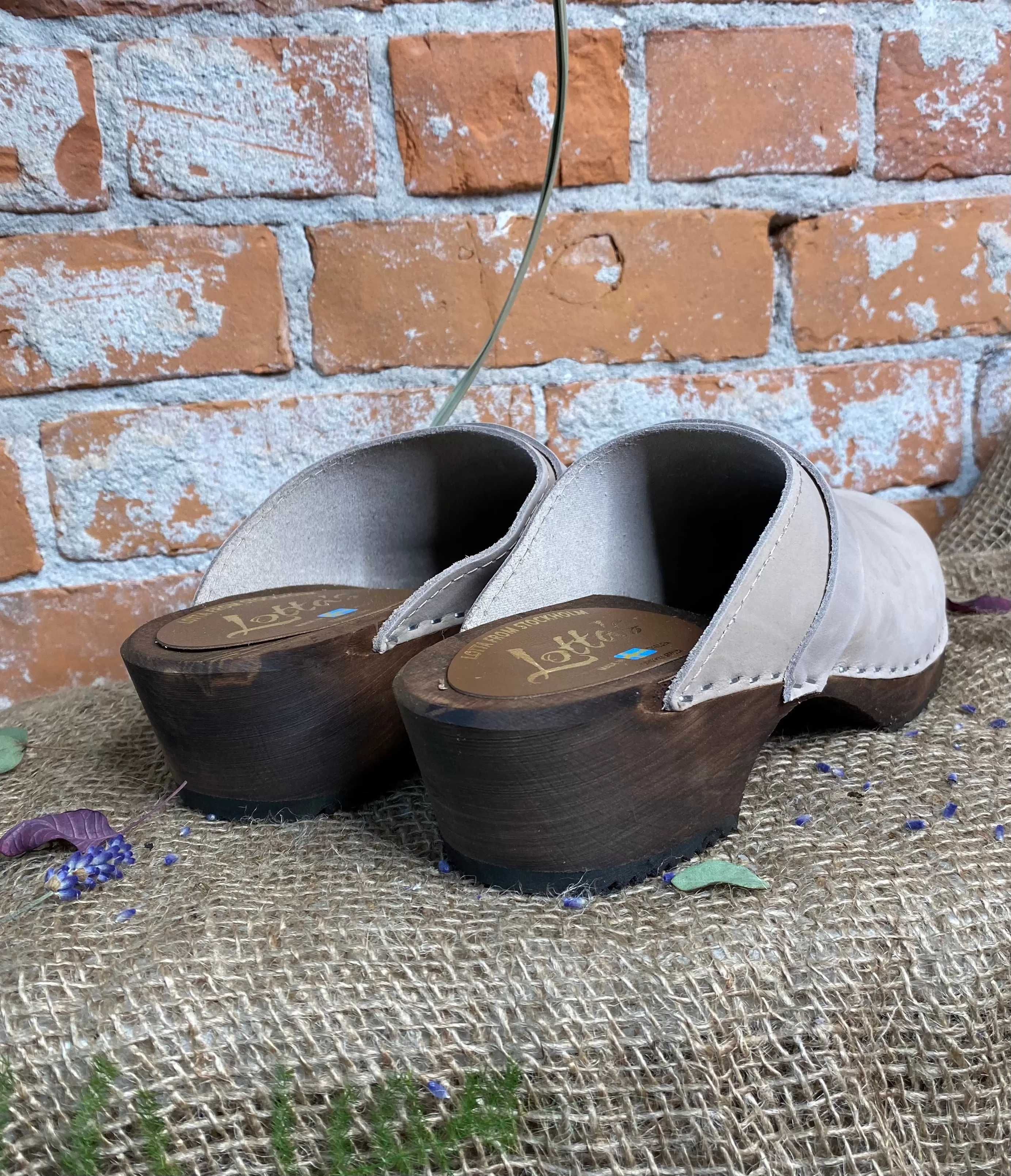 Classic Oatmeal Oiled Nubuck Clog on  Brown Base