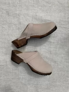 Classic Oatmeal Oiled Nubuck Clog on  Brown Base