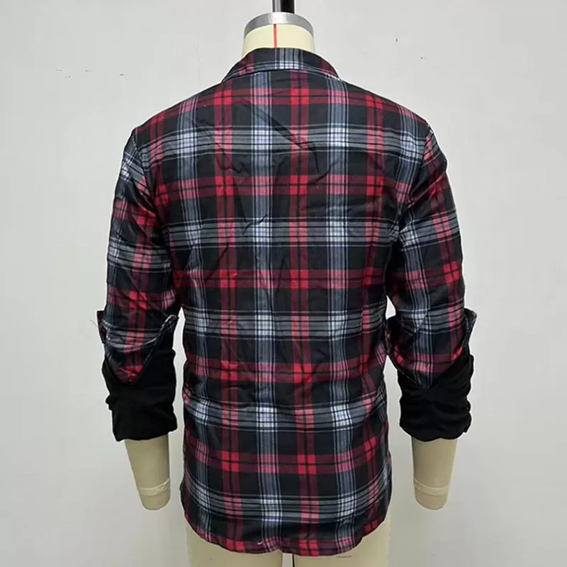 Classic Plaid Long Sleeved Loose Plush Shirt