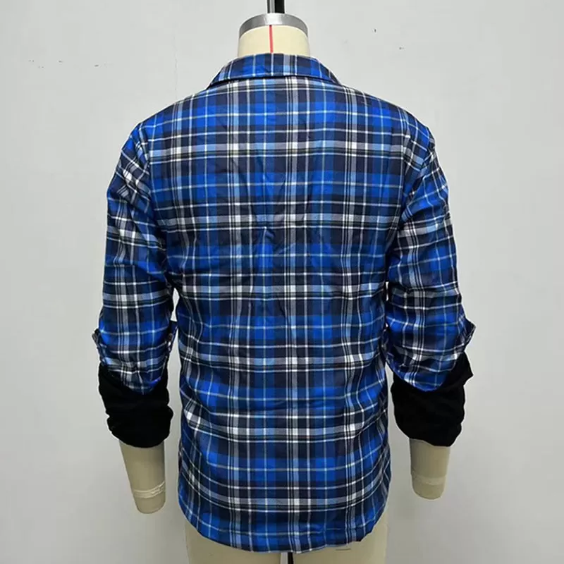 Classic Plaid Long Sleeved Loose Plush Shirt