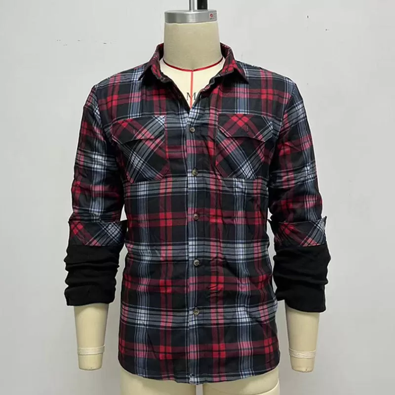 Classic Plaid Long Sleeved Loose Plush Shirt