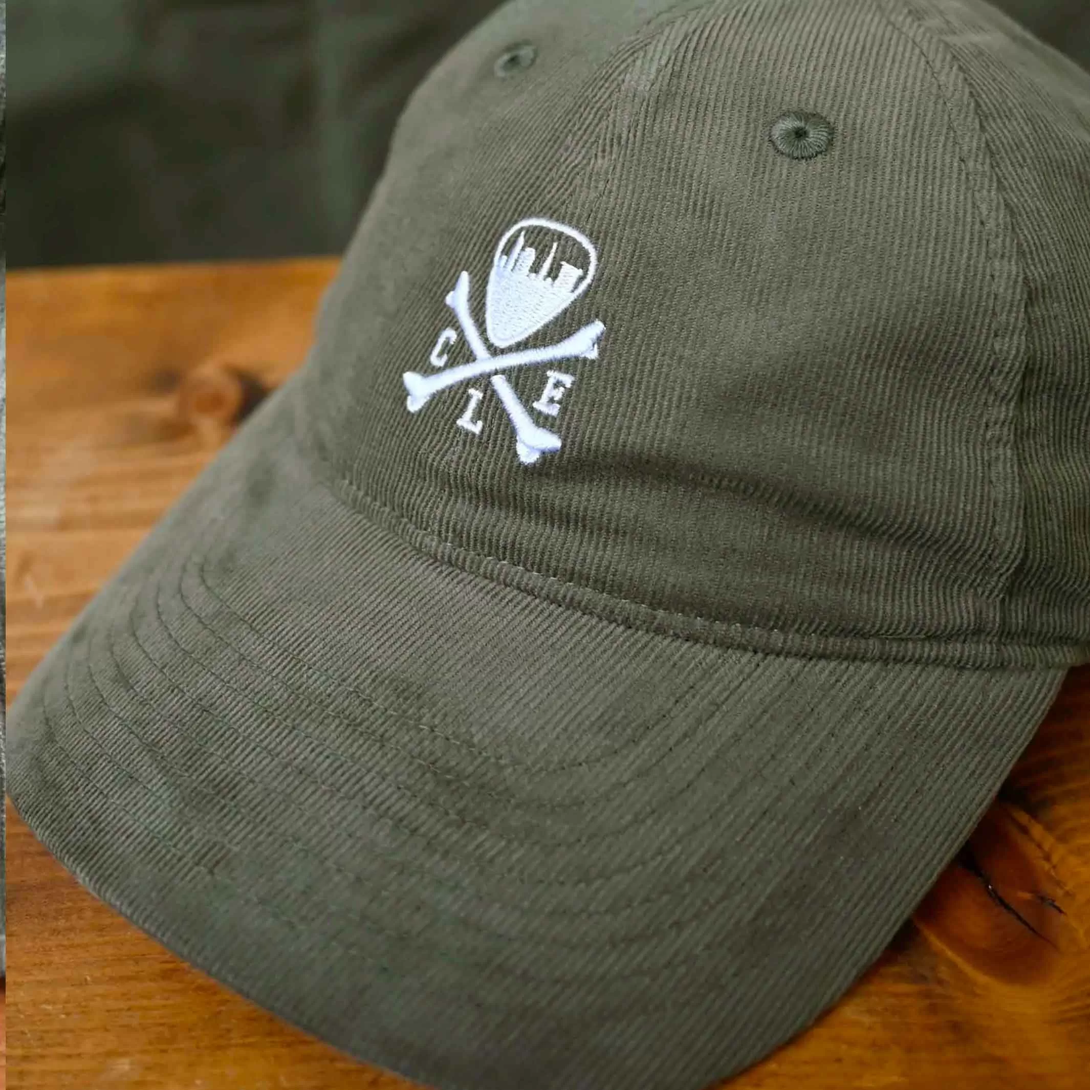 CLE Logo Cord Dad Hat - Olive