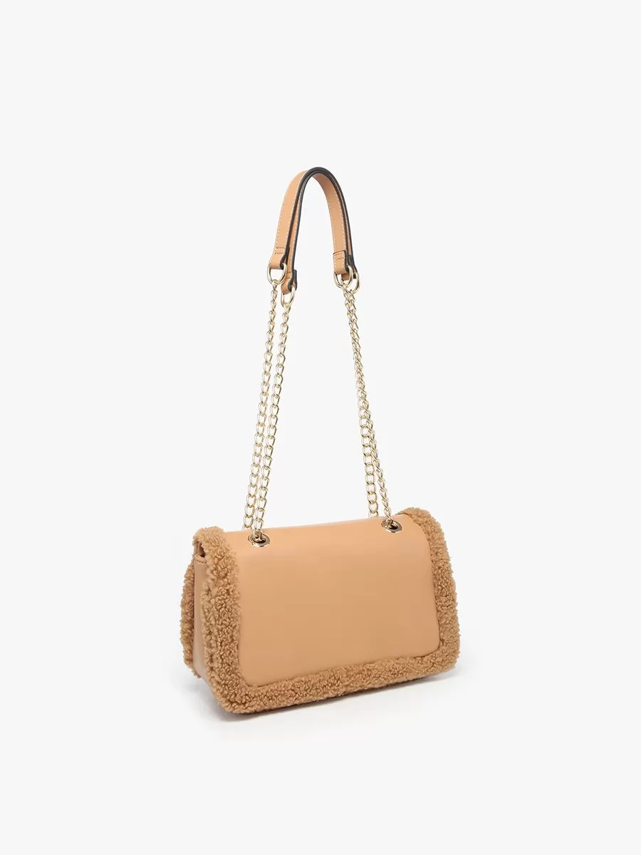 Coco Vegan Sherpa Trim Crossbody