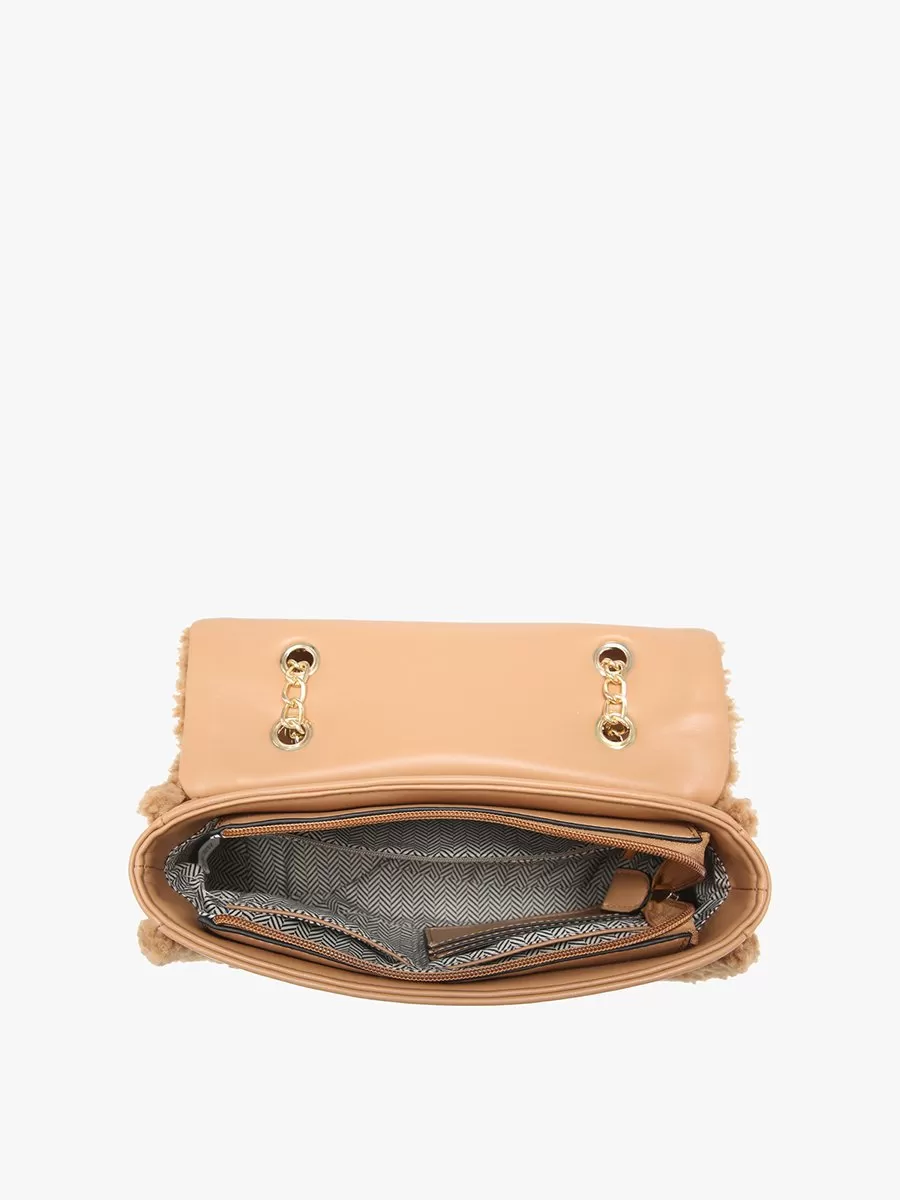 Coco Vegan Sherpa Trim Crossbody