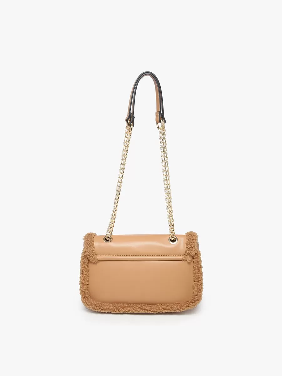 Coco Vegan Sherpa Trim Crossbody