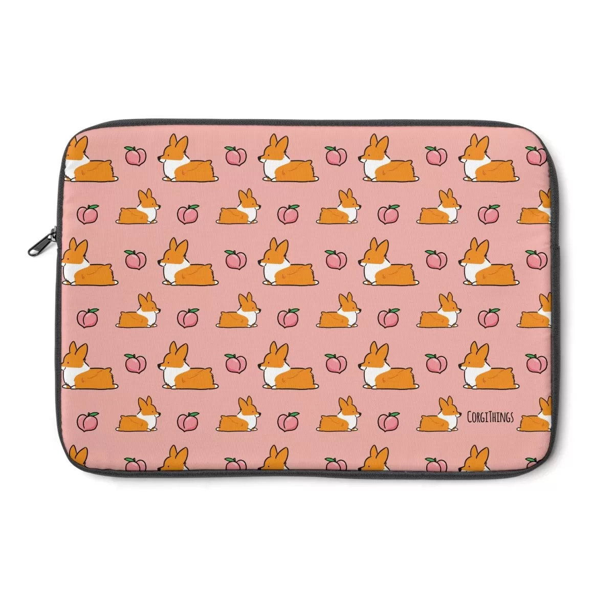 Corgi Peach Sploot Laptop Sleeve | 3 Sizes