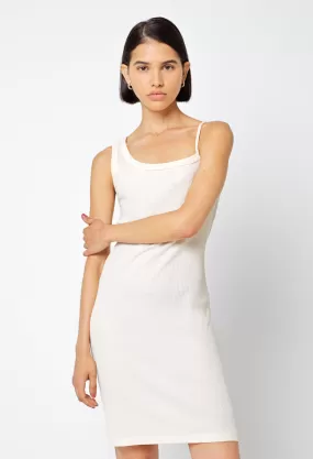 Cotton Rib Asymmetrical Cami Dress / Feather