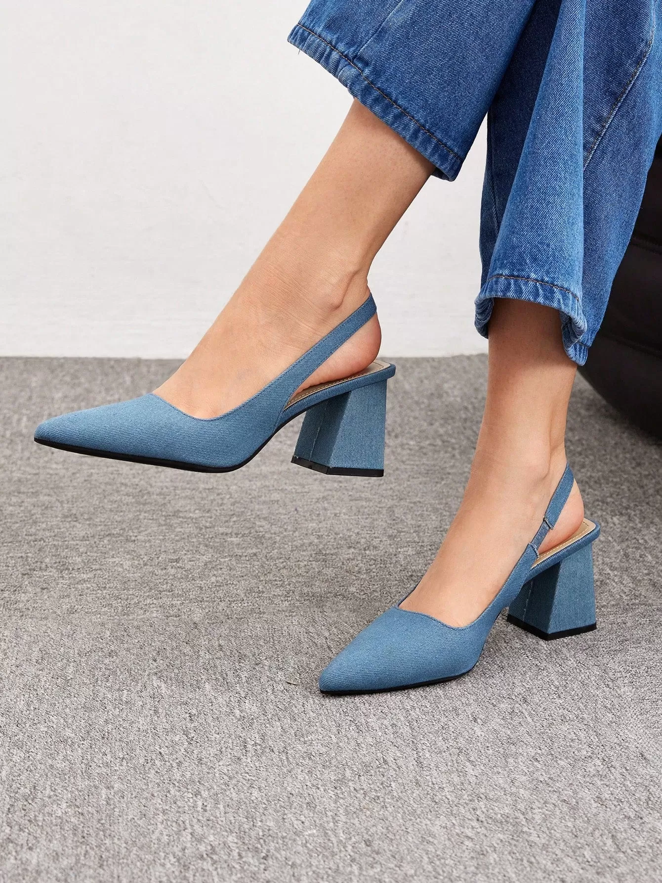 CUCCOO BIZCHIC Woman Shoes Pointed Toe Chunky Heel Pumps For Summer Graduation Heels Prom Heels Vacation Shoes Summer Sale