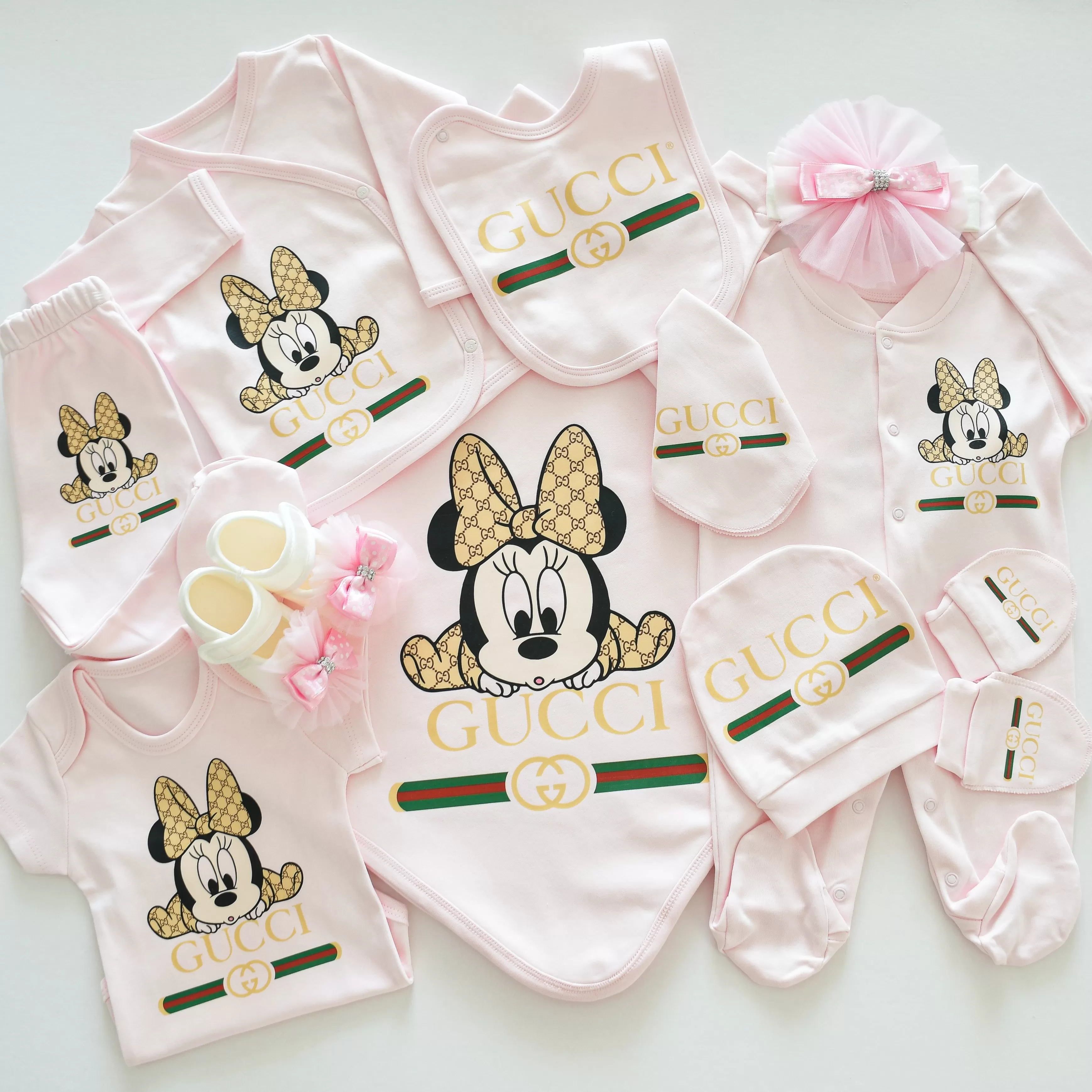 Cute Mickey and Minnie Newborn Baby Set