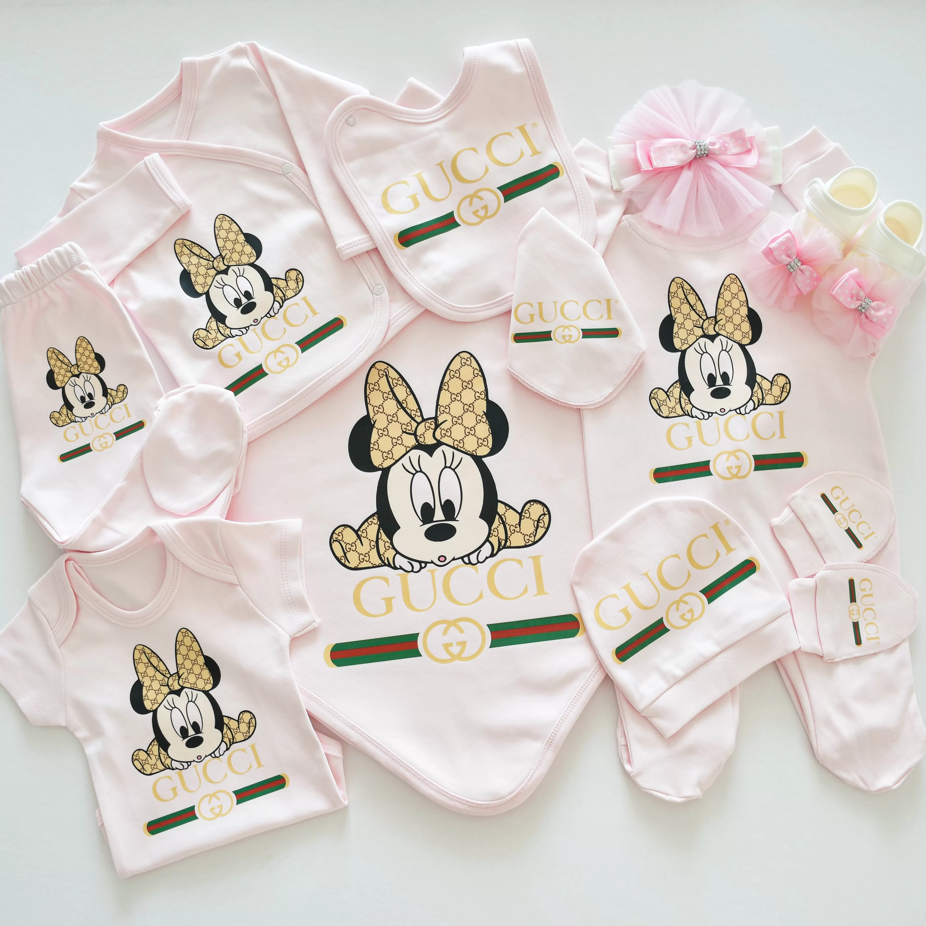 Cute Mickey and Minnie Newborn Baby Set