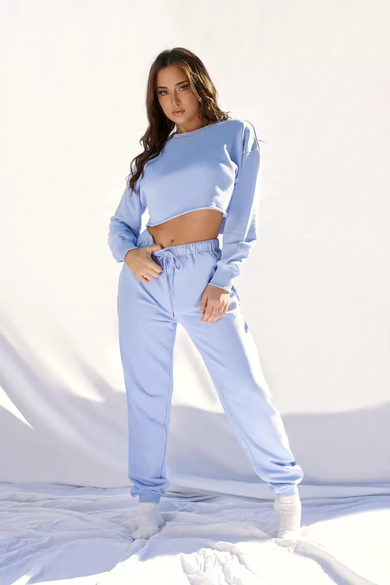 CXIX Oversized Jogger Bottoms - Powder Blue