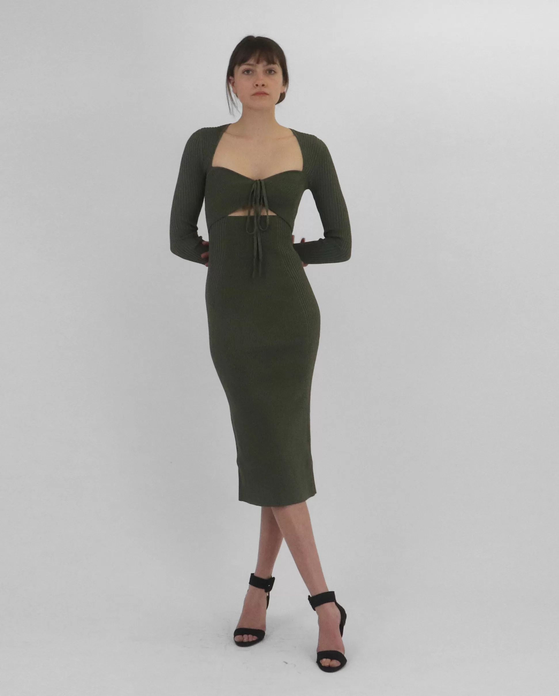 DANIKA MIDI DRESS / OLIVINE MULTI