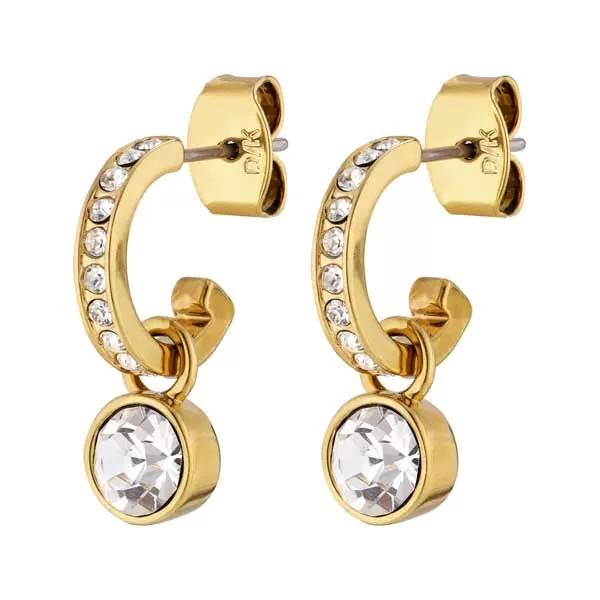 DESSA SHINY GOLD CRYSTAL EARRINGS