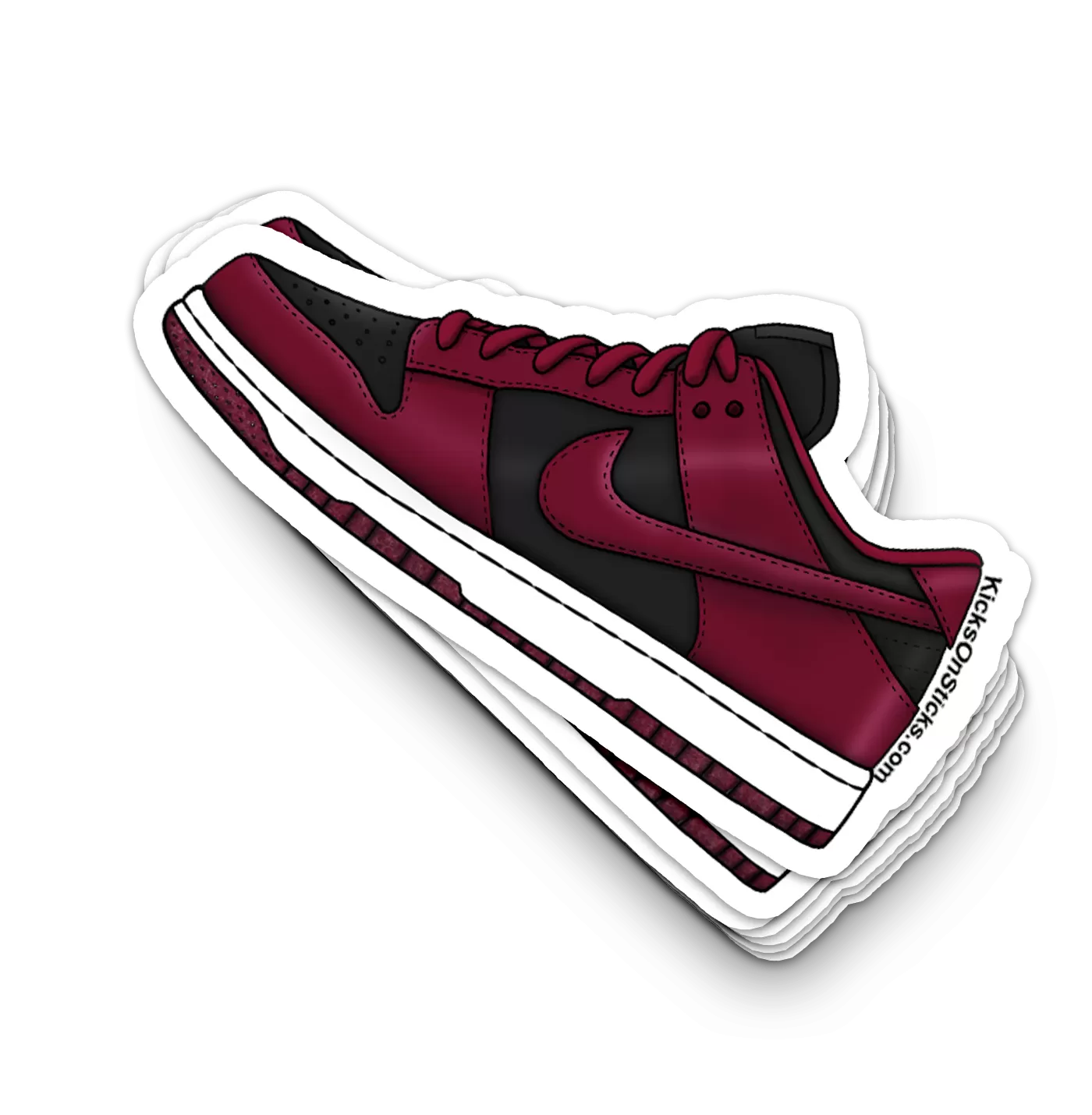 Dunk Low "Wine Red Black" Sneaker Sticker