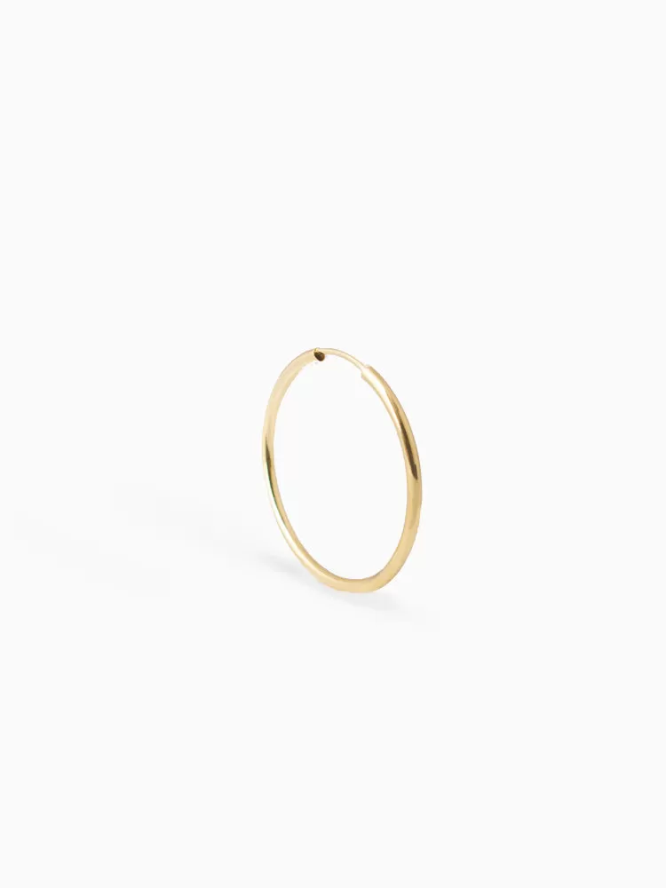 Earring Facet 30 mm 14kt Solid Gold