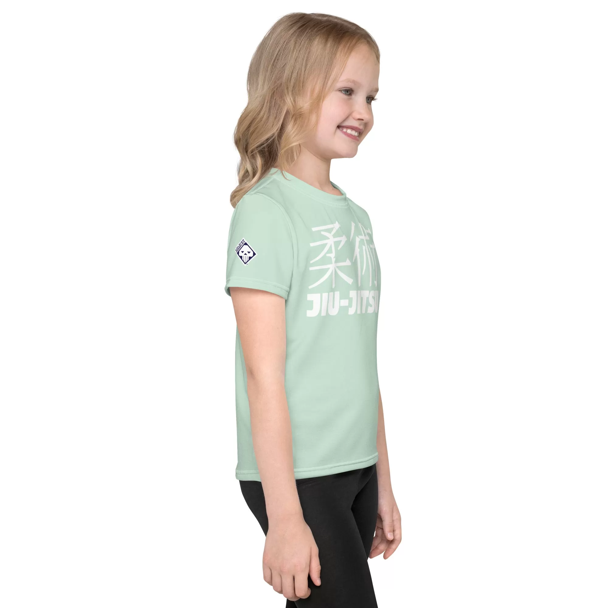 Everyday Active Attire: Girl's Short Sleeve Classic Jiu-Jitsu Rash Guard - Surf Crest