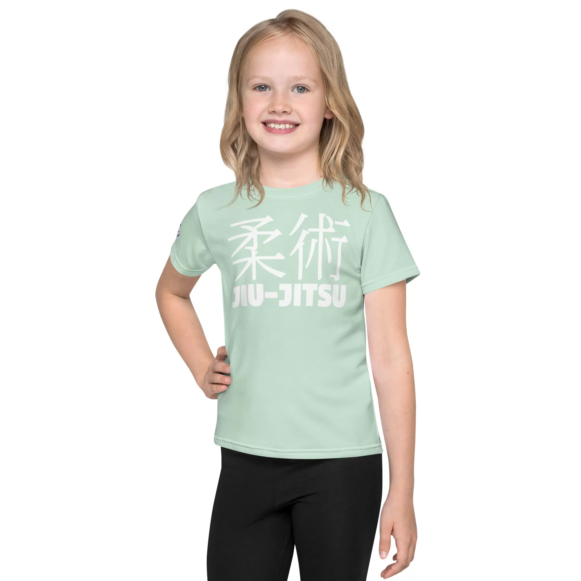 Everyday Active Attire: Girl's Short Sleeve Classic Jiu-Jitsu Rash Guard - Surf Crest