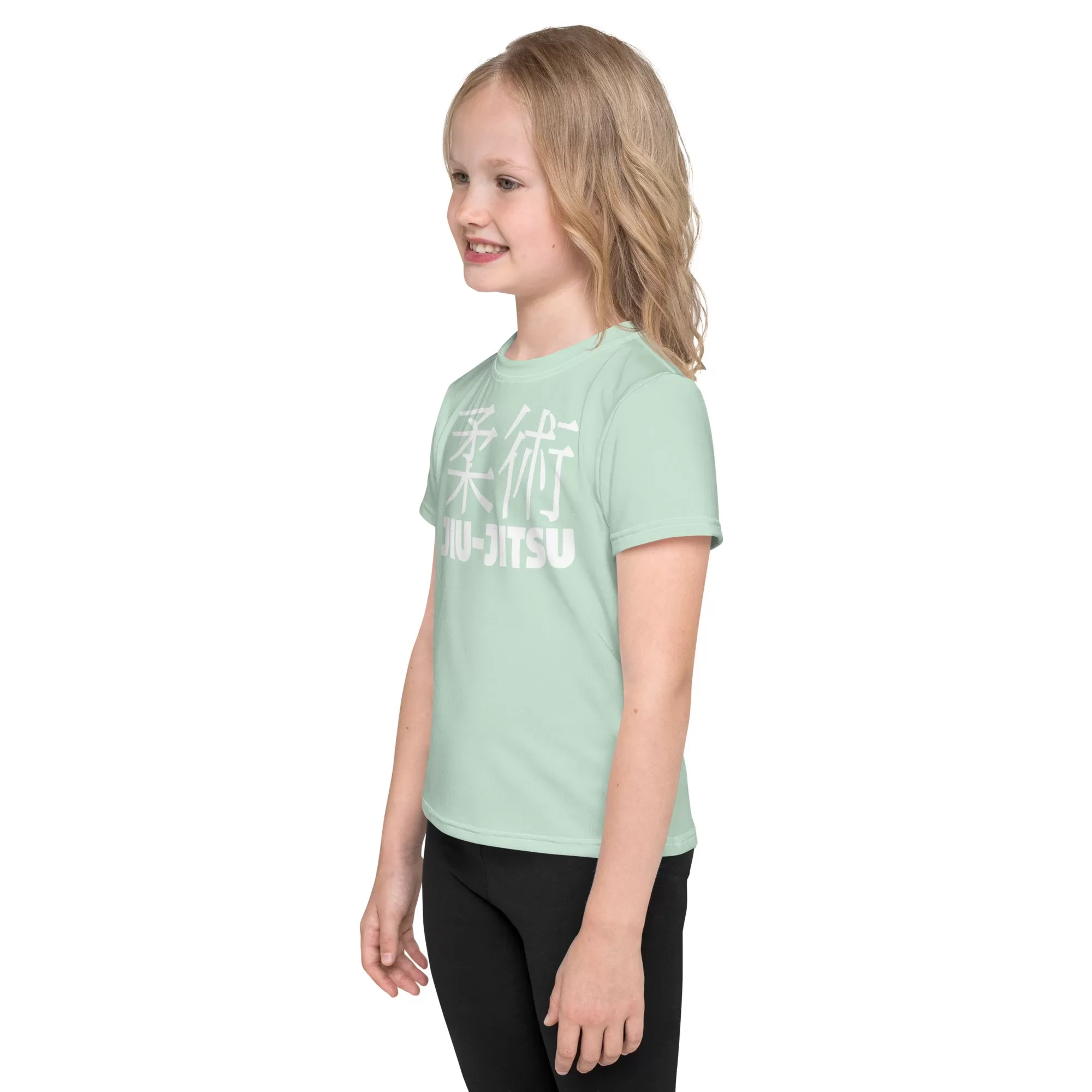 Everyday Active Attire: Girl's Short Sleeve Classic Jiu-Jitsu Rash Guard - Surf Crest