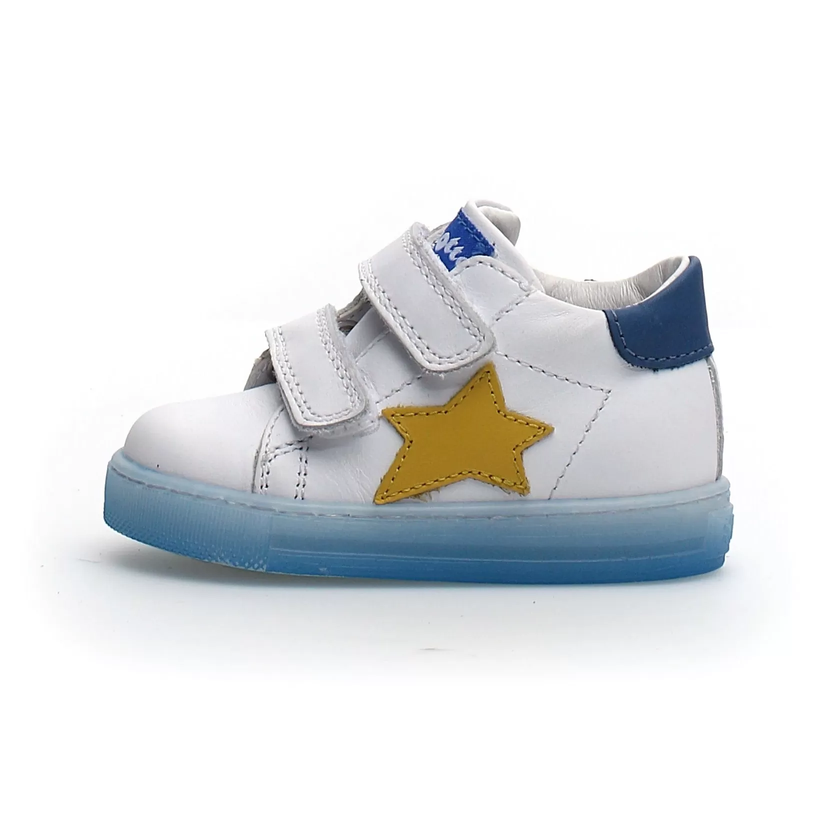 Falcotto Boy's and Girl's Sasha Vl Calf Fashion Sneakers - White/Azure