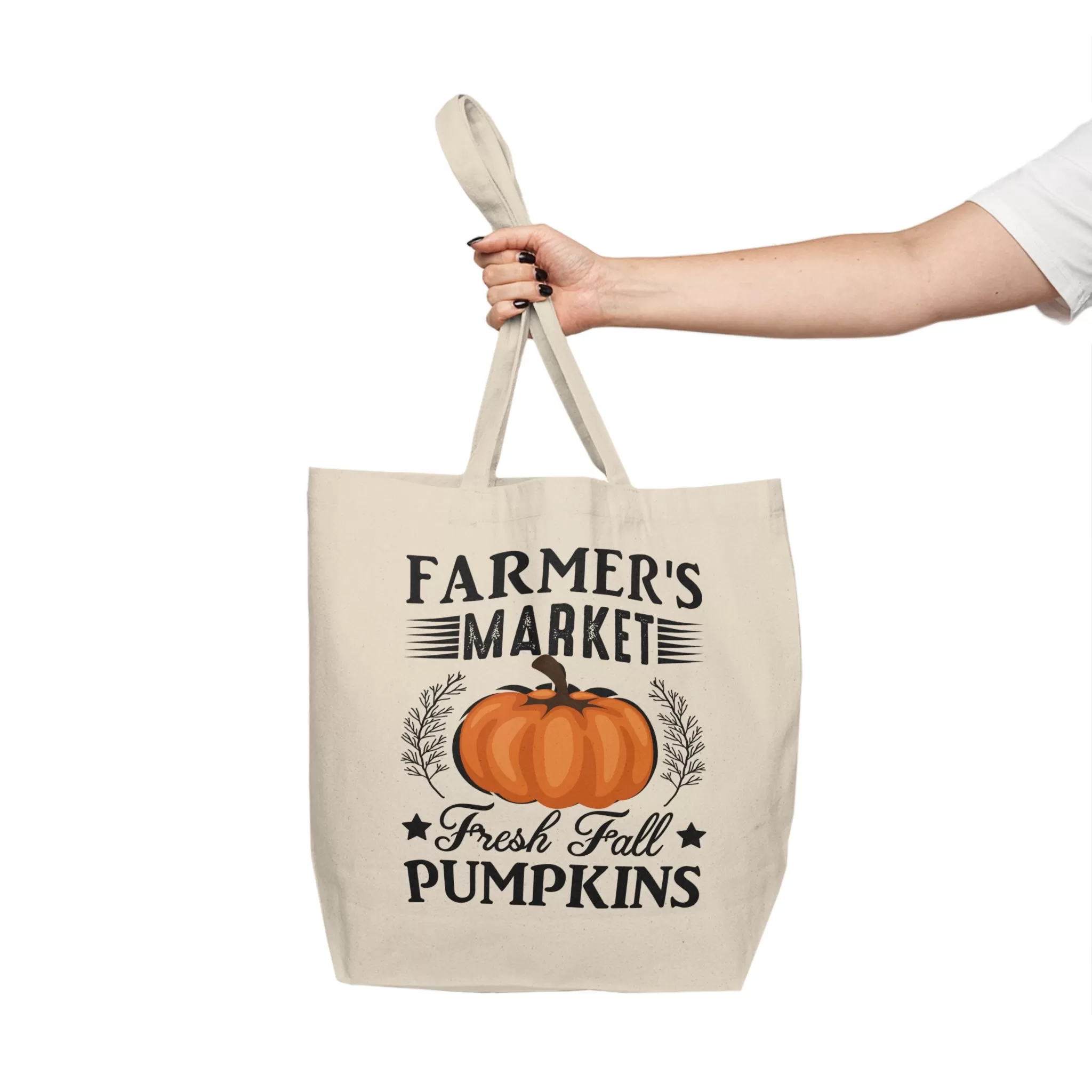 Farmers Market Fresh Pumpkins - Canvas Shopping Tote