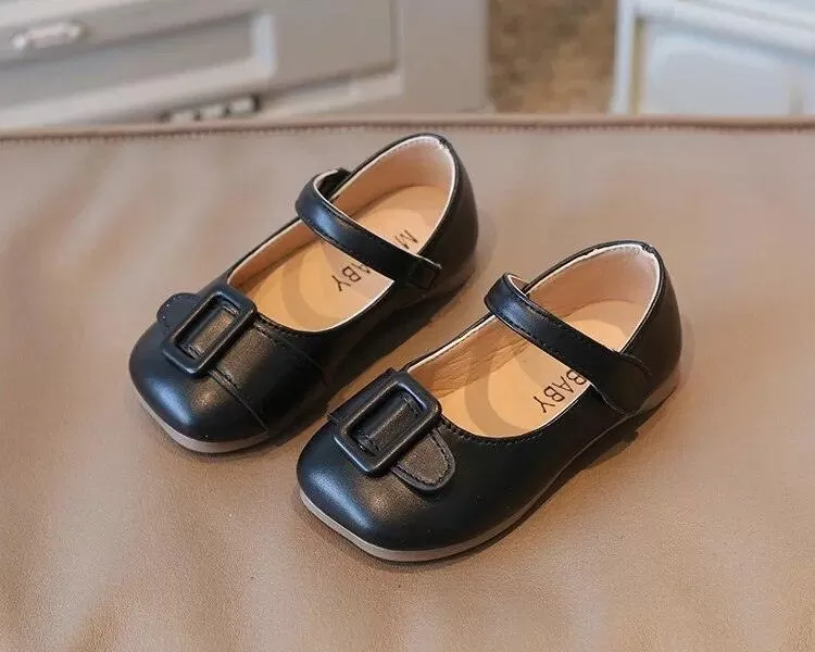 Fashionable Little Girl's Soft Buckle Leather Casual Shoes: G08116 For Children's