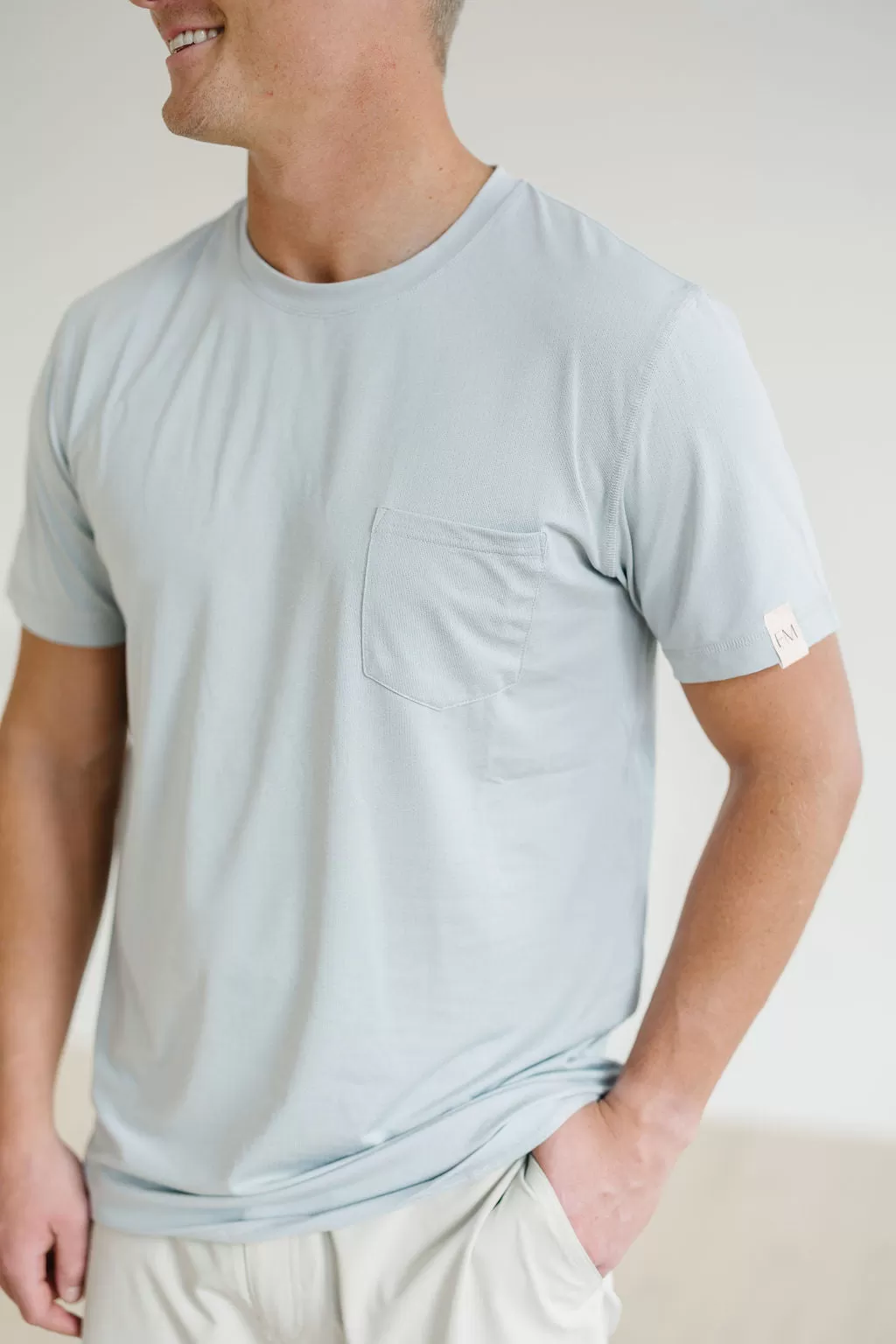 Fehrnvi Men's Performance Tee in Metallic Gray