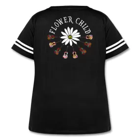 FLOWER CHILD - WOMEN'S CURVY VINTAGE SPORT T-SHIRT