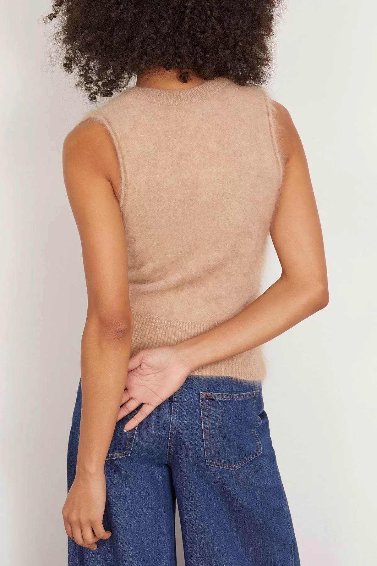 Fluffy Luxury Top in Golden Brown