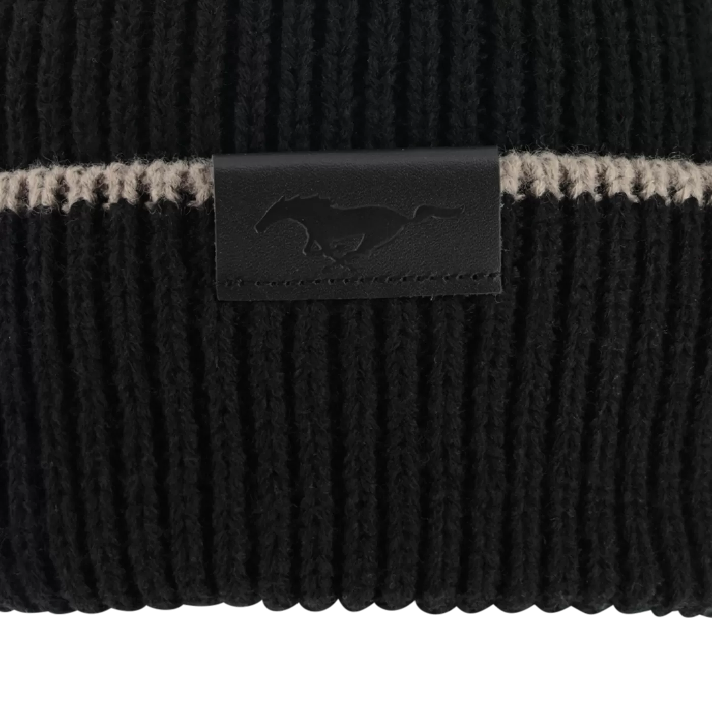 Ford Mustang Leather Patch Knit Hat