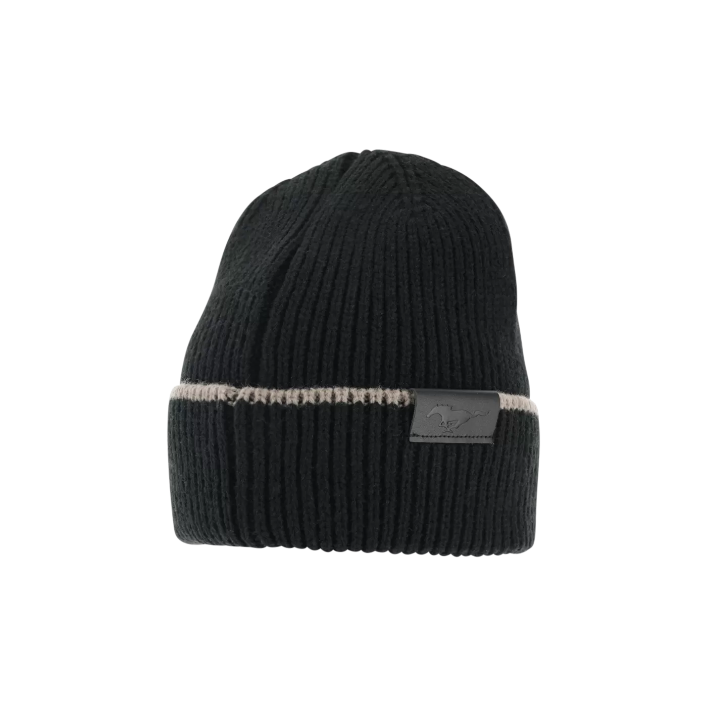 Ford Mustang Leather Patch Knit Hat