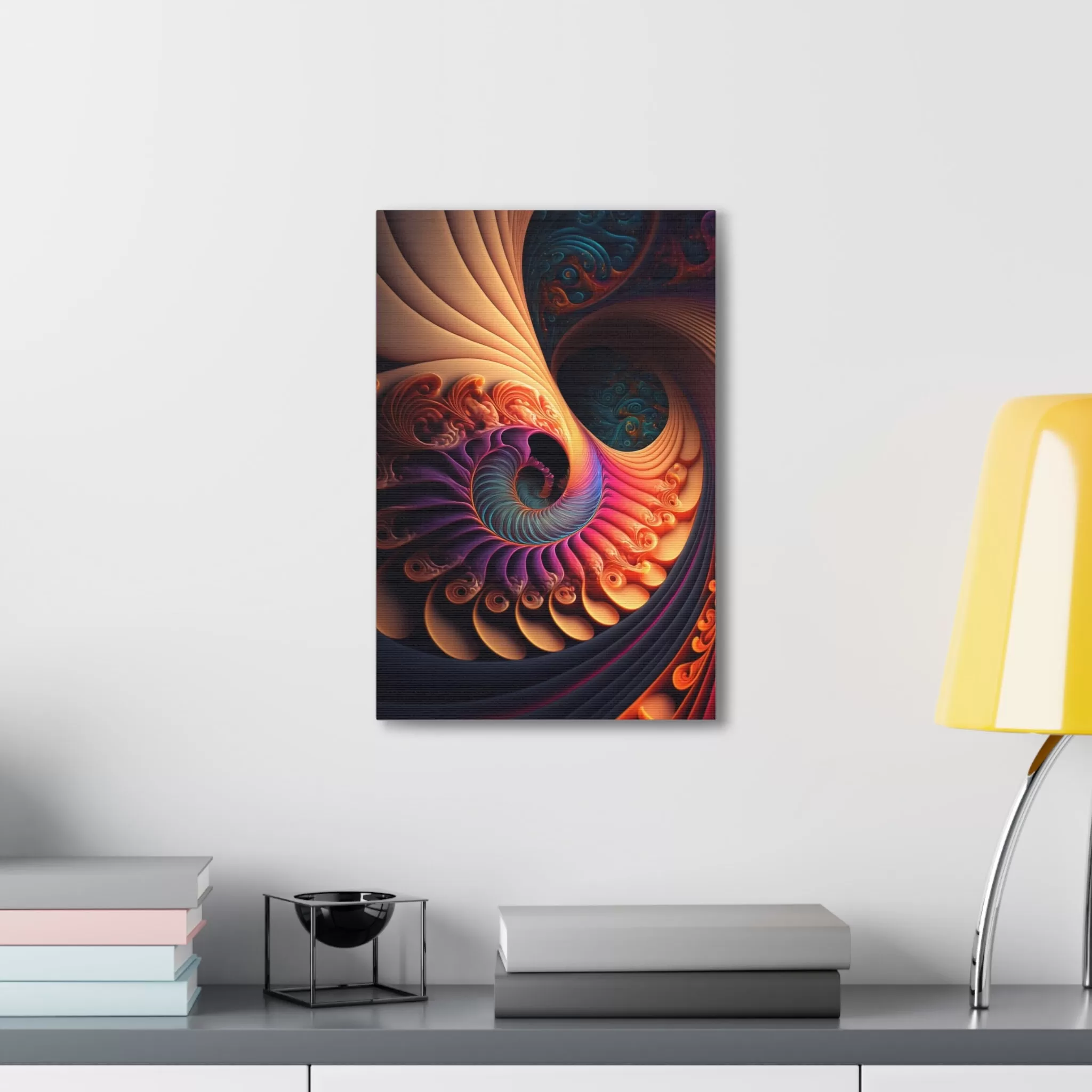 Fractal Spiral Universe Wall Art Canvas Spiritual Decor