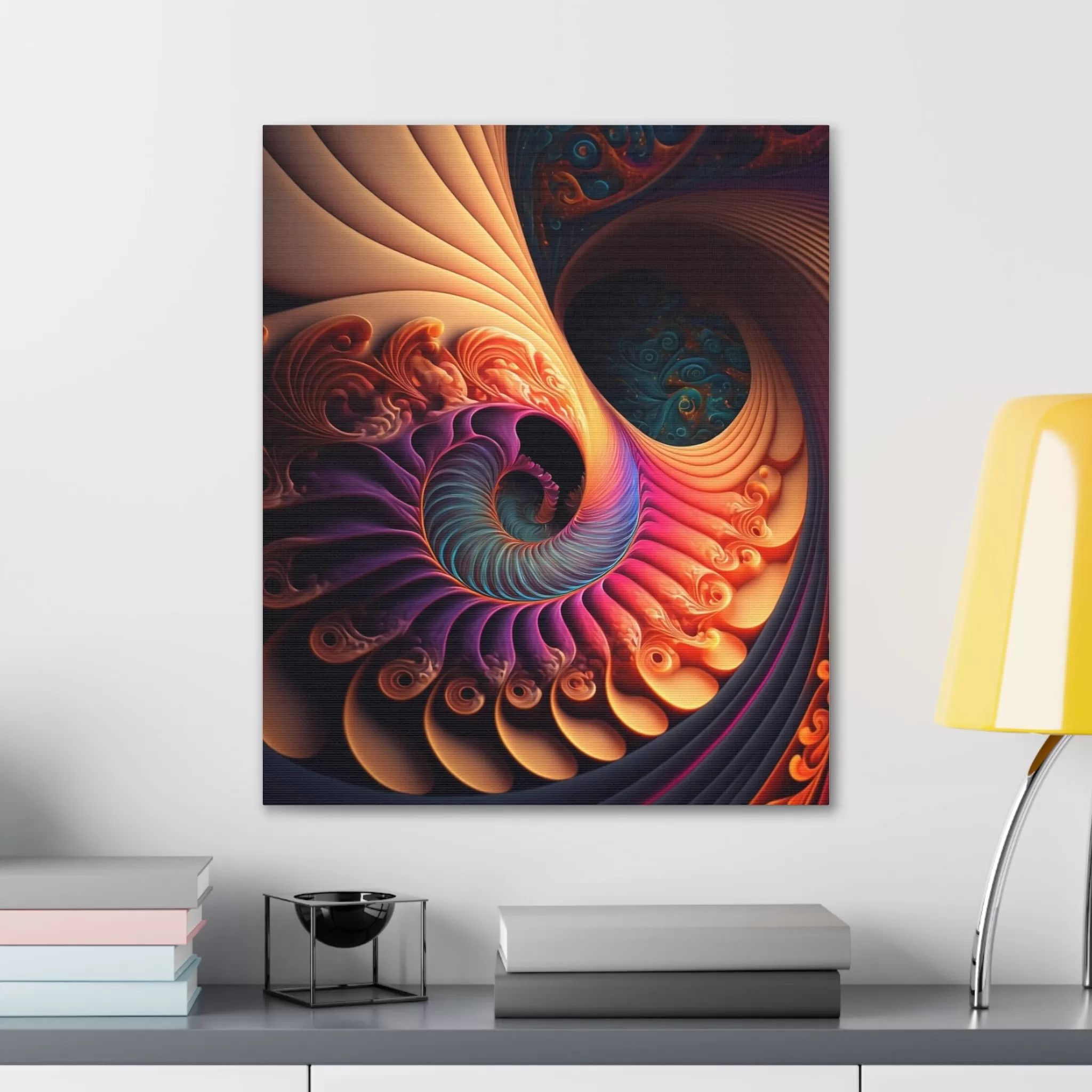 Fractal Spiral Universe Wall Art Canvas Spiritual Decor