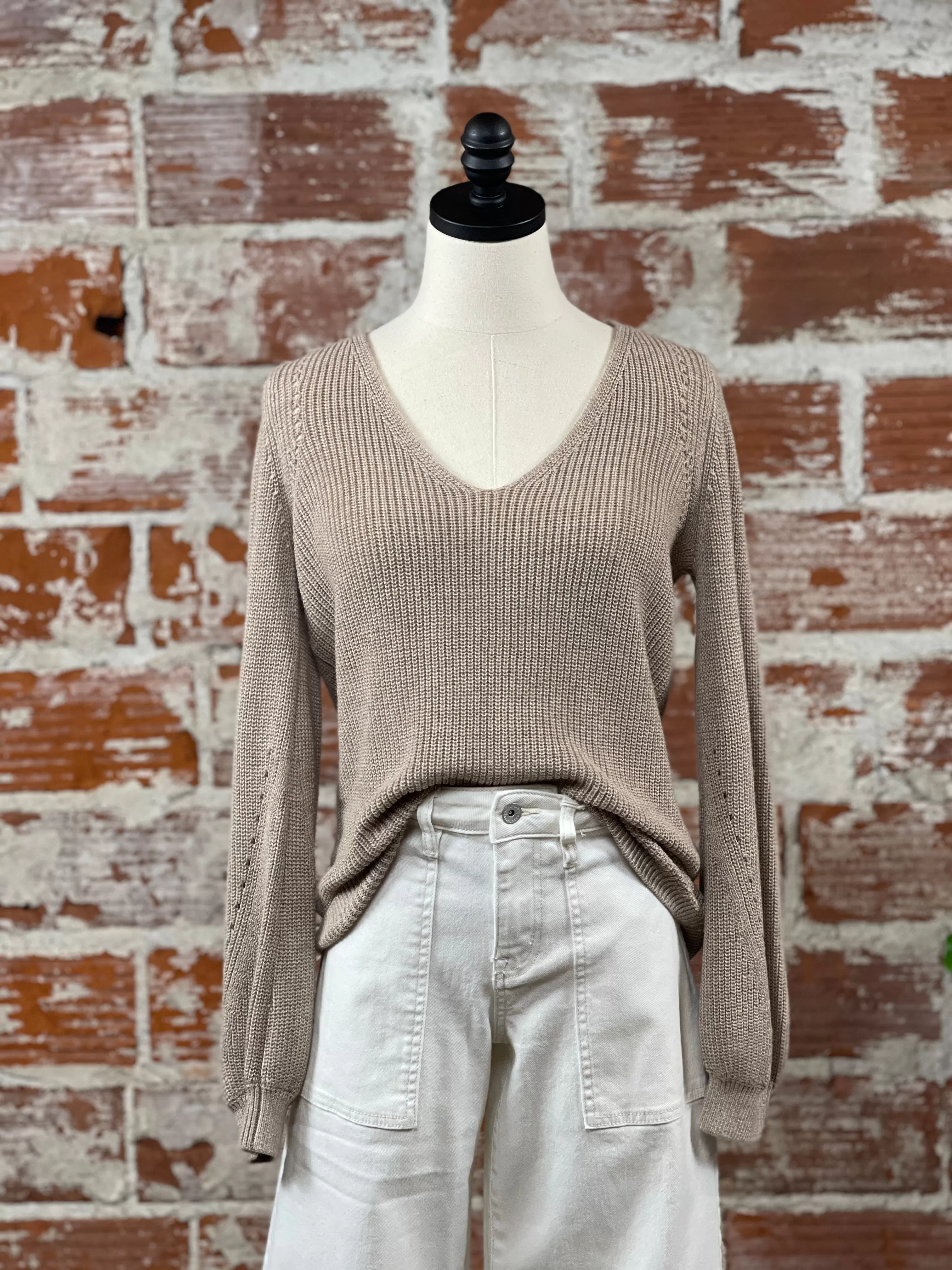 Gentle Fawn Hailey Sweater in Heather Taupe