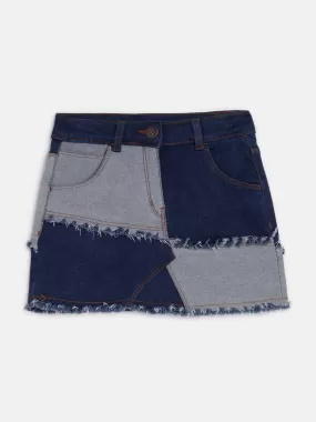 Girls Blue Denim Skirt