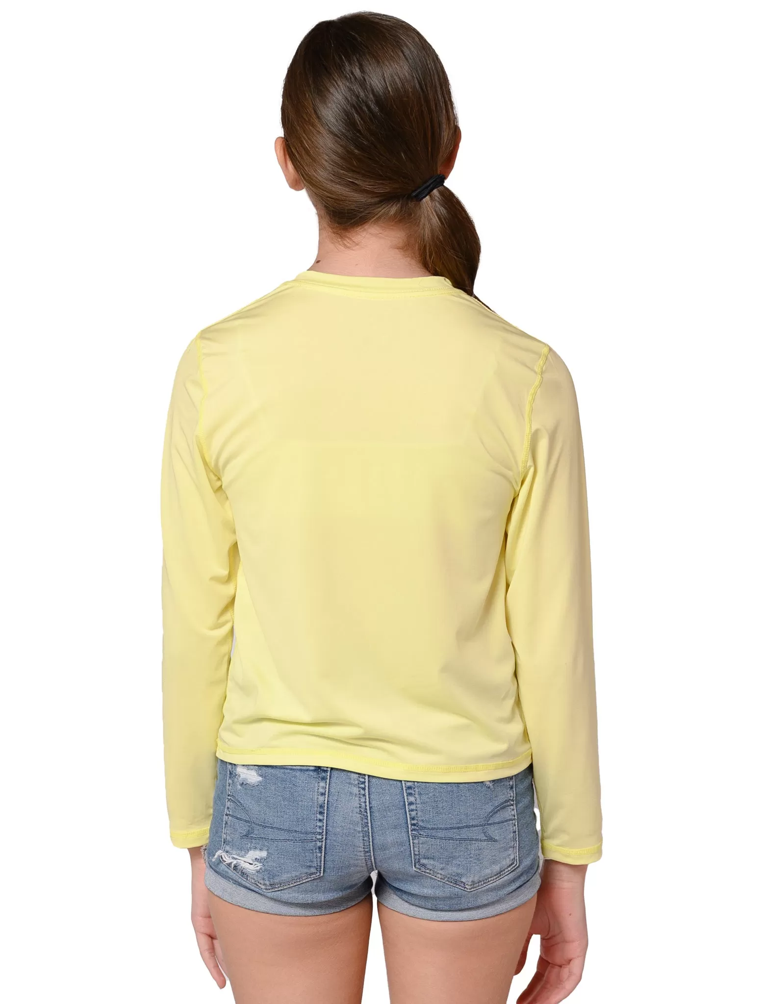 Girls' long sleeve crew neck sun-shirts