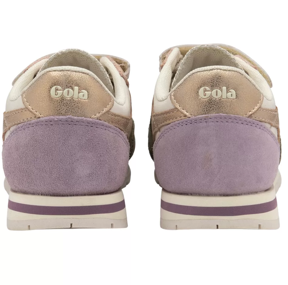 GOLA daytona quad strap blanc rose basket sneakers