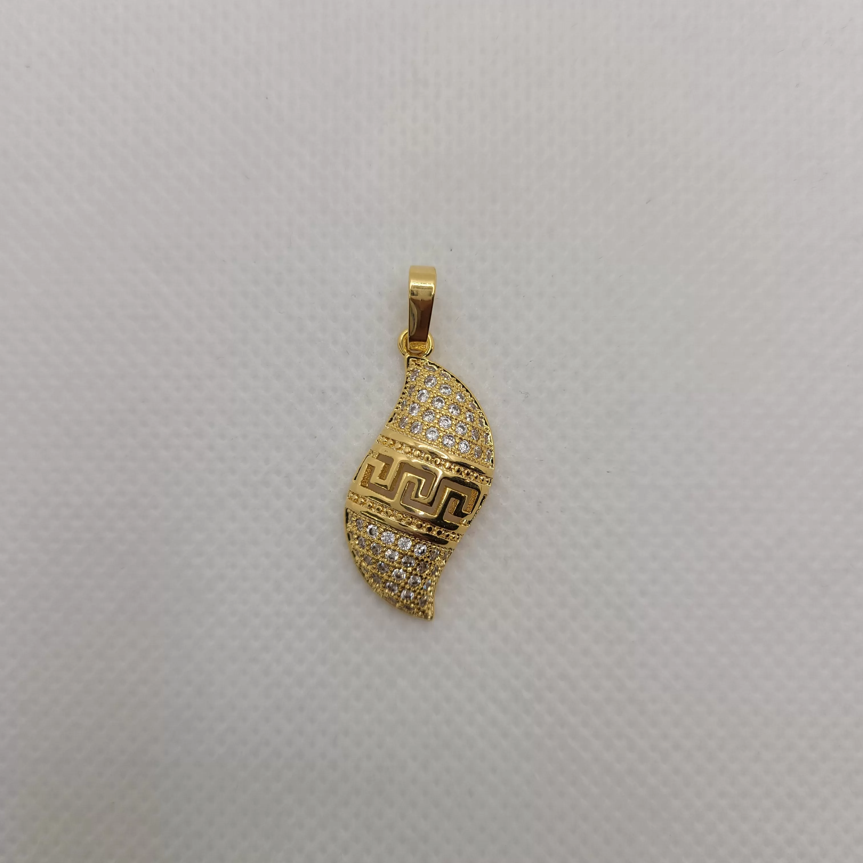 Gold pated versace design pendants