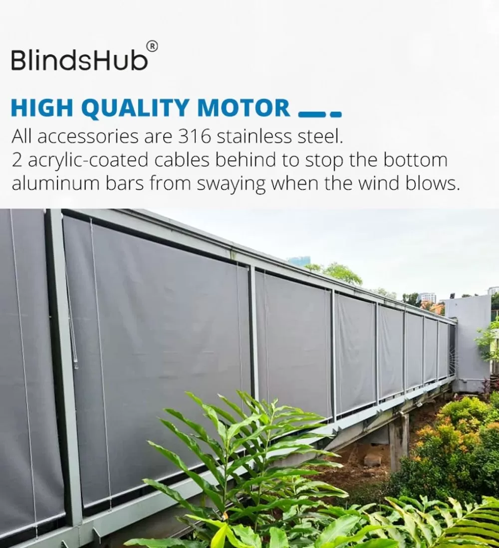 Heavy Duty Waterproof & Windproof Outdoor Blinds