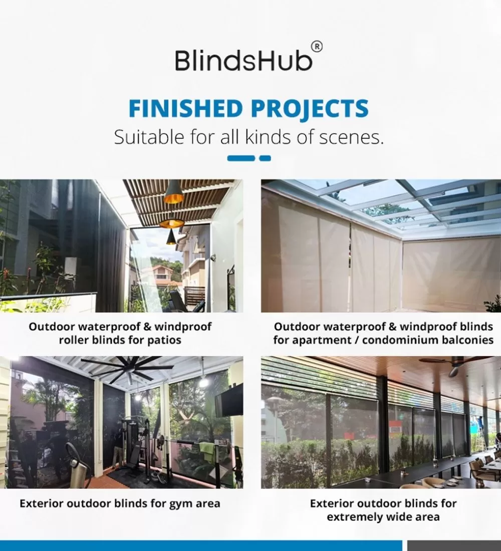 Heavy Duty Waterproof & Windproof Outdoor Blinds