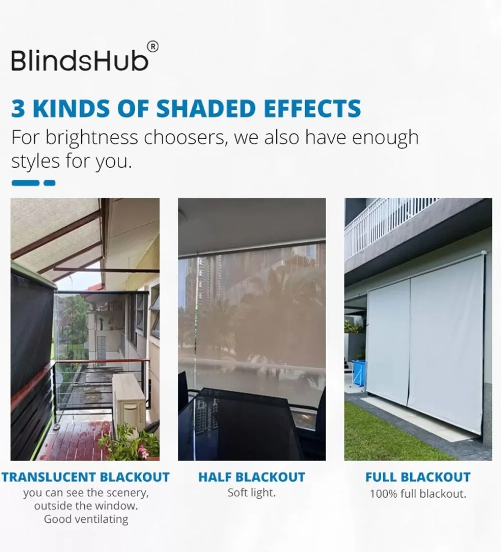 Heavy Duty Waterproof & Windproof Outdoor Blinds