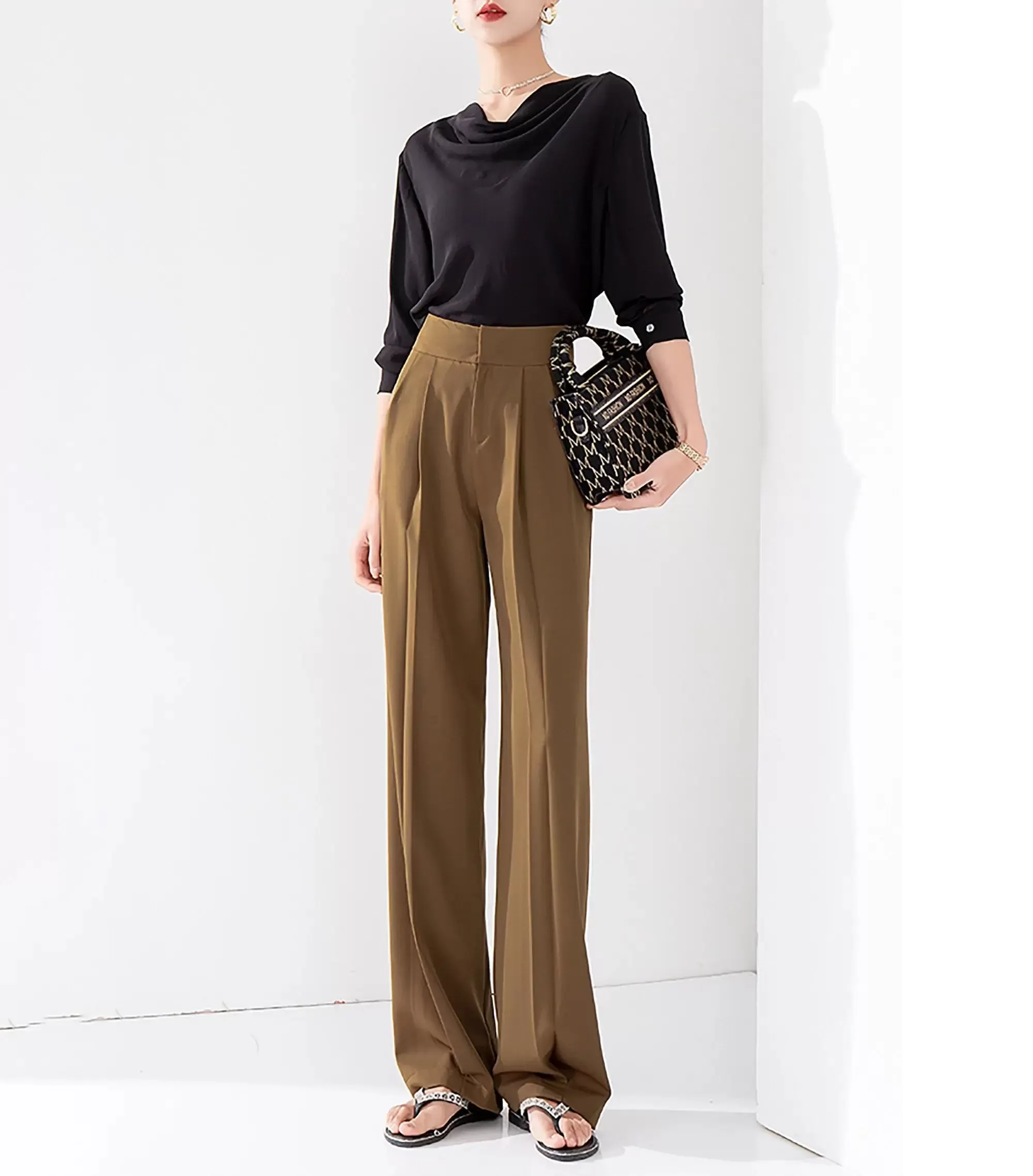 High Waist Palazzo Wide Leg Pants