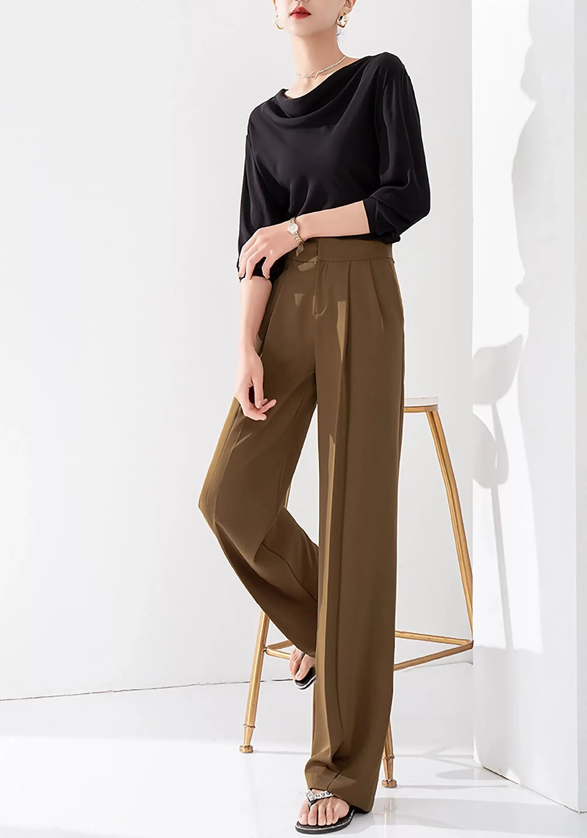 High Waist Palazzo Wide Leg Pants