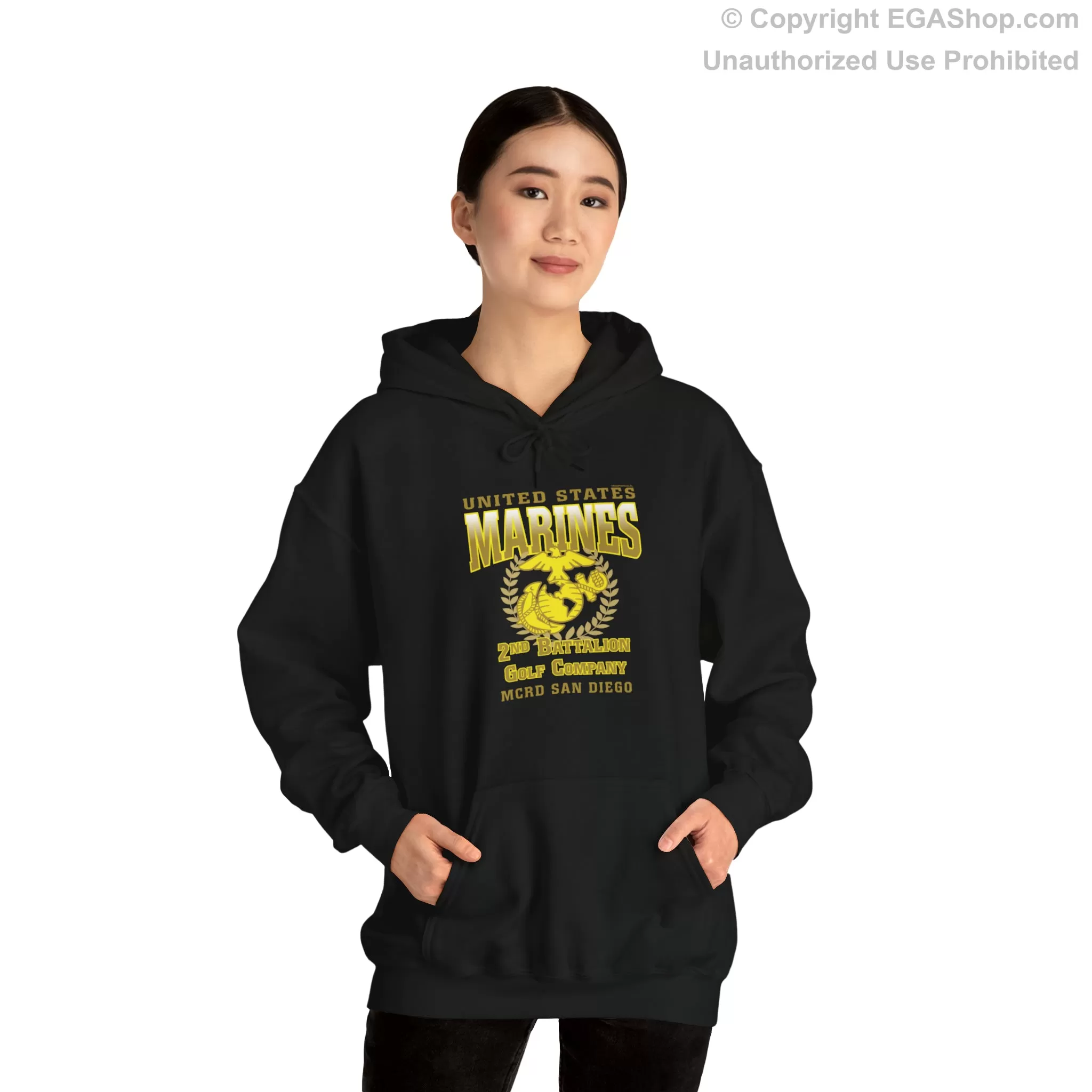 Hoodie: Golf Co. MCRD San Diego (EGA   Back Proud Family)