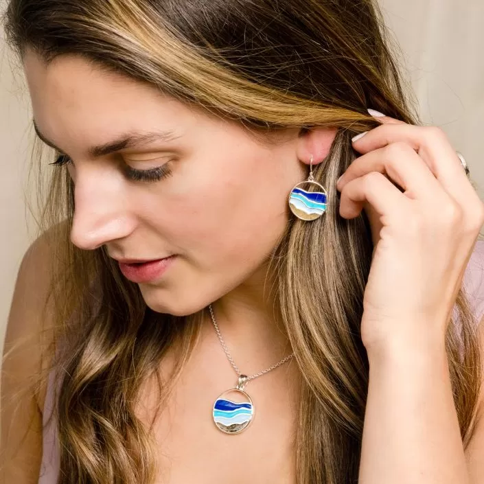 Hues of Blue Drop Earrings