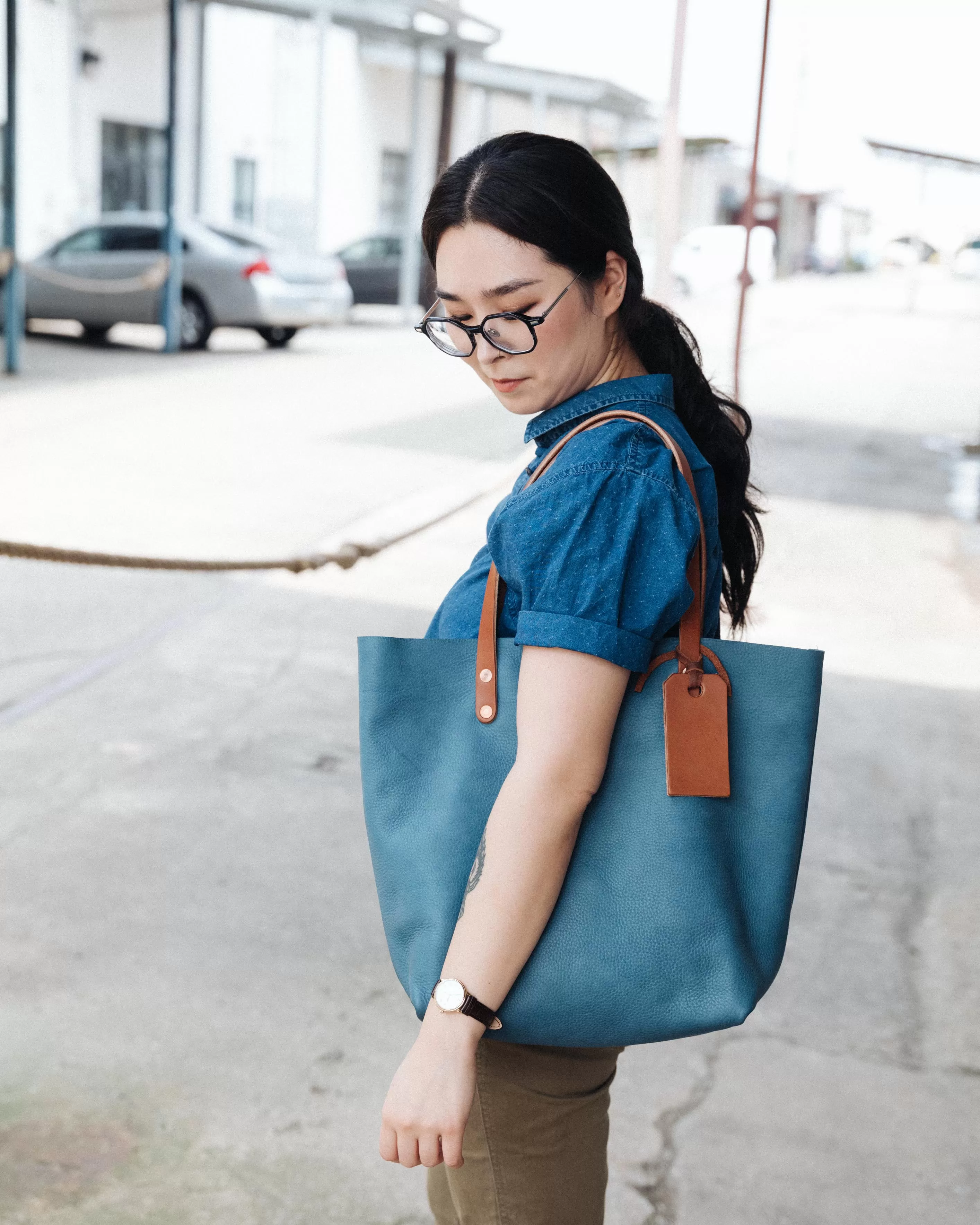 Italian Blue Tote