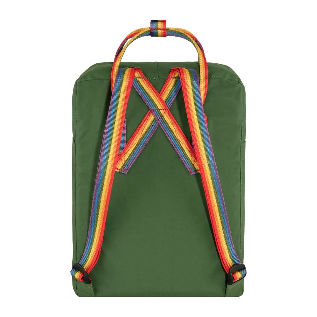 Kanken Classic Backpack - Spruce Green/Rainbow Pattern