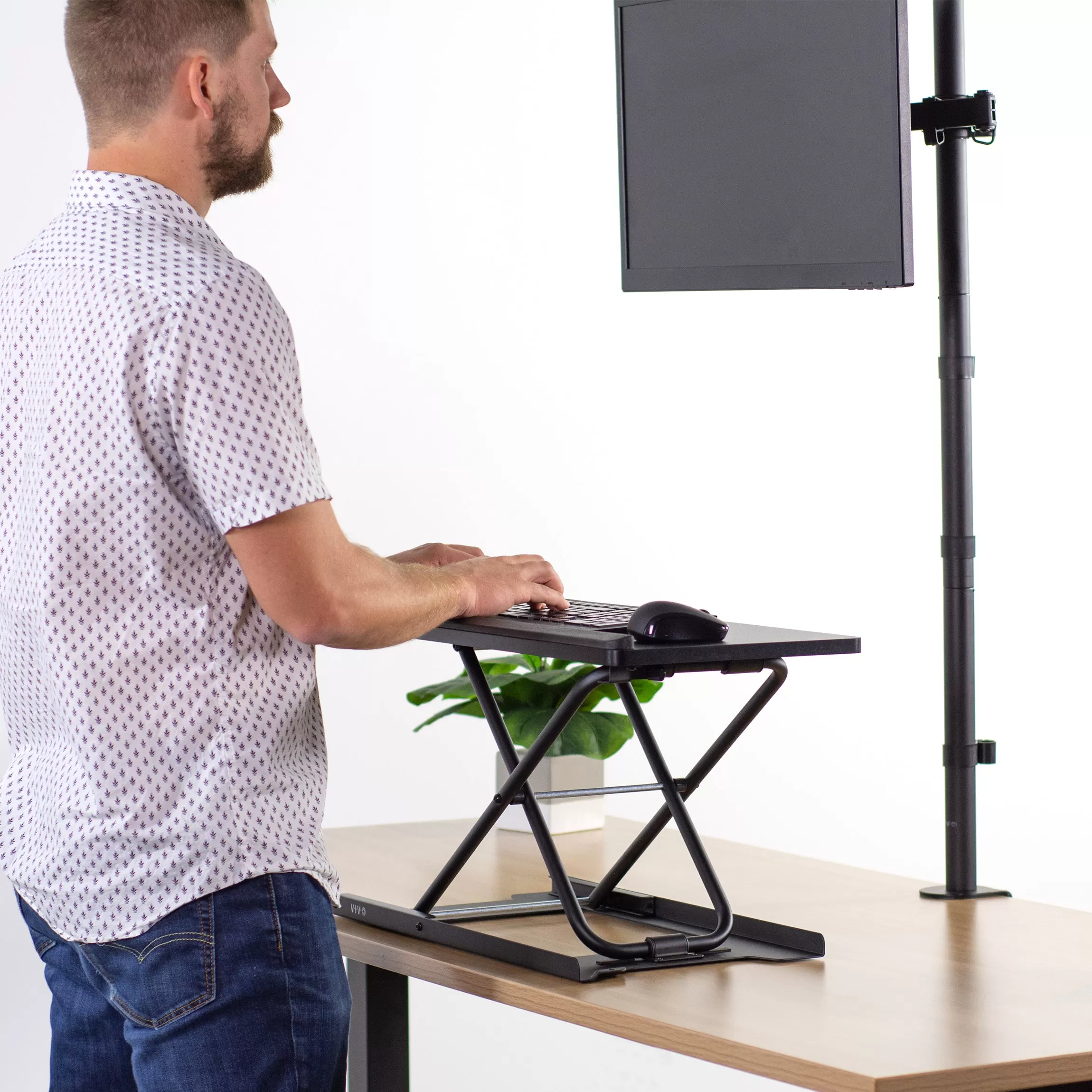 Keyboard and Mouse Riser Sit Stand Workstations