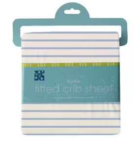 Kickee Pants Crib Sheet - Pond Sweet Stripe