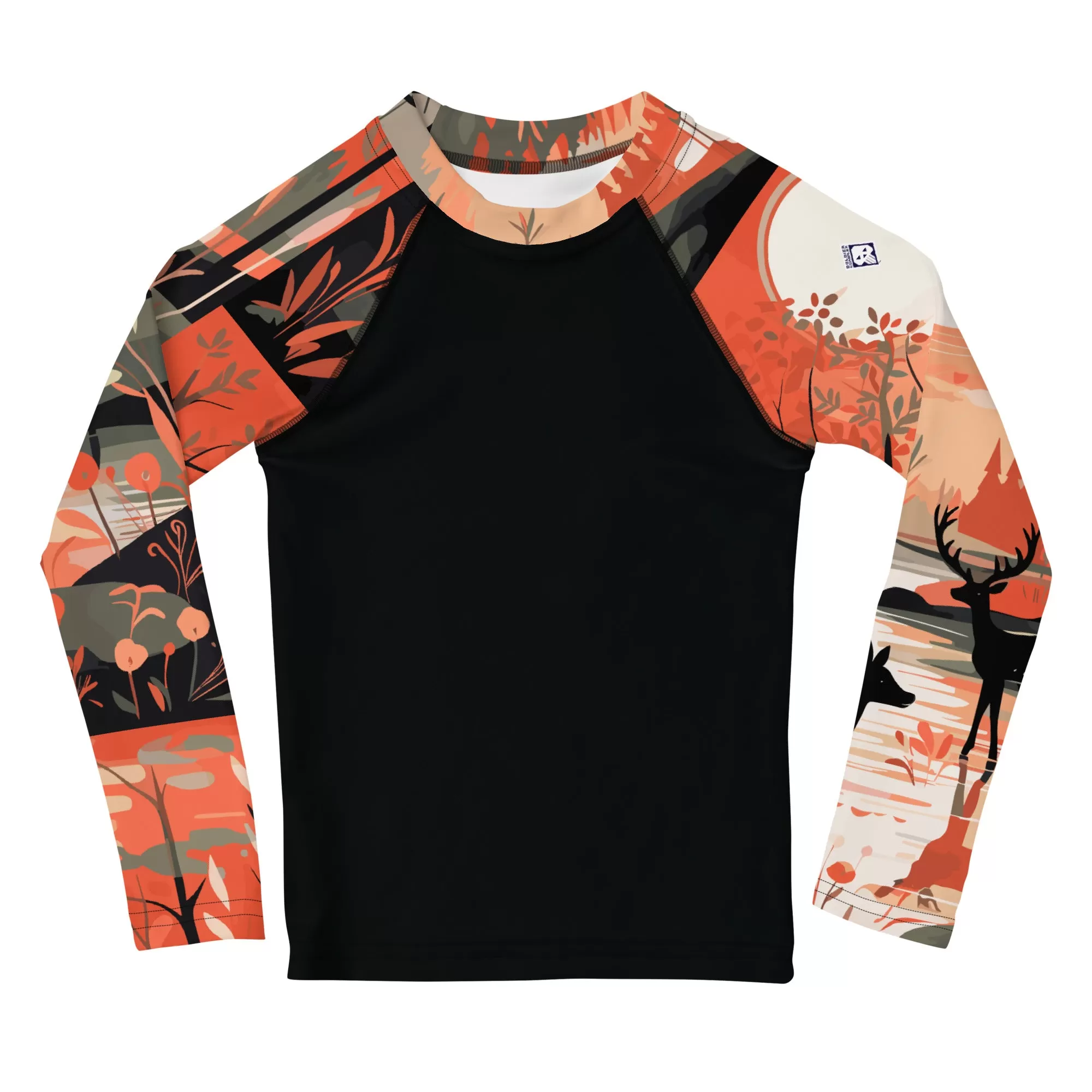 Kid's Girls Deer Forest BJJ Rash Guard: Unleash Nature's Power