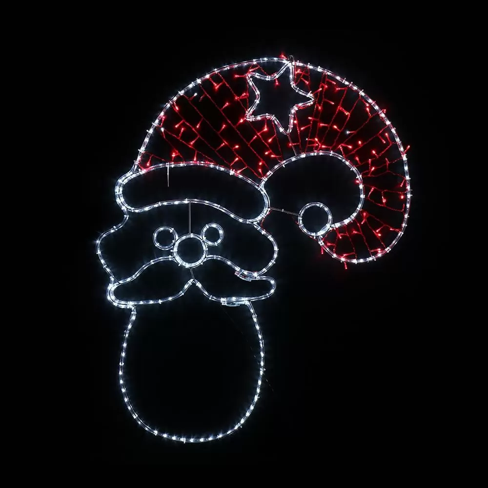 LED Twinkle Ropelight Santa Head